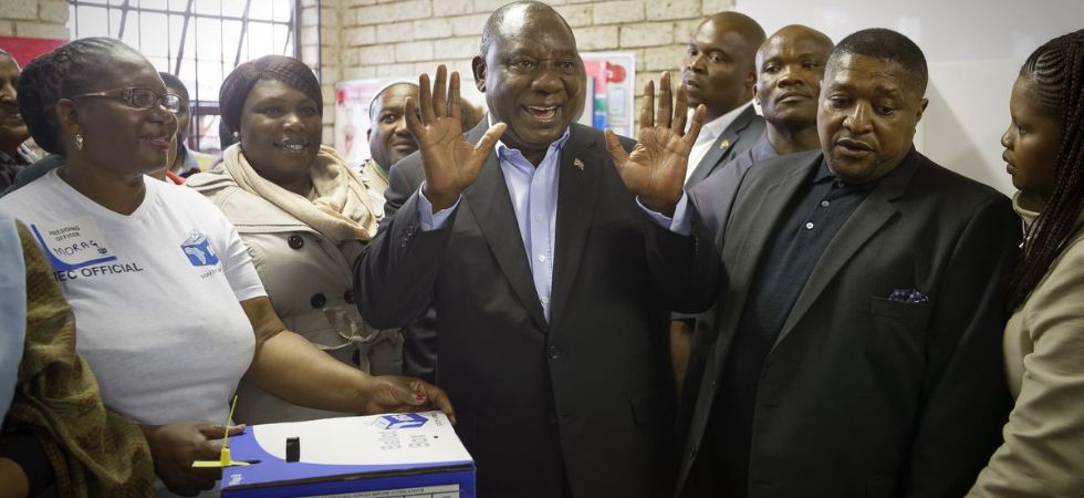 Image result for South Africa: President Ramaphosa, ANC re-elected